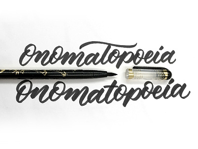 Onomatopoeia brush lettering calligraphy hand lettering lettering logotype type typography