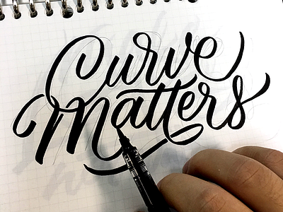 [WIP] Curve matters brush calligraphy lettering letters type typography