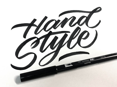 Hand Style brush brushpen font handlettering lettering tombow typeface