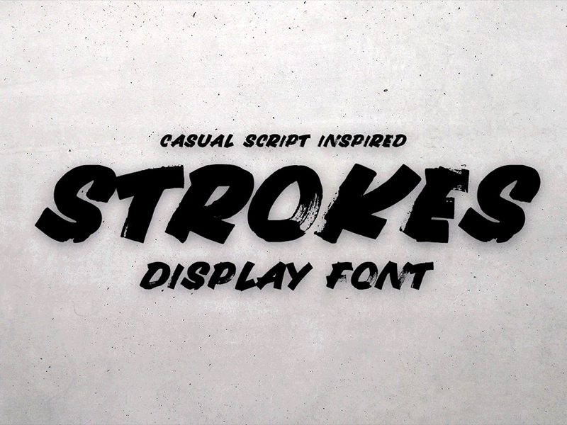 "Strokes" Typeface casual font handmade letter lettering script style type typeface typography