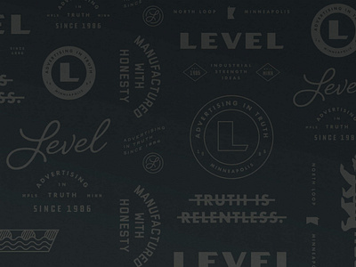 LEVEL Branding Pattern branding design graphic design identity identity design illustration typography