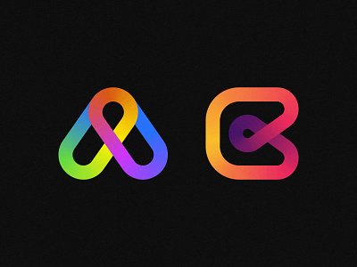 Alphabet logos abstract art branding colors design geometry gradient graphic design guide identity illustration infinity logo minimal modern professional rainbow sign symbol ui