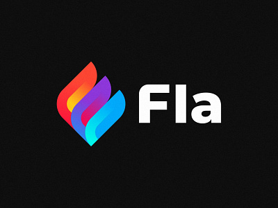 Fla logo abstract abstractlogotype art branding colors design flame geometry gradient graphic design graphicdesign illustration logo logoconcept logocreation minimal modern modernlogo producthunt ui