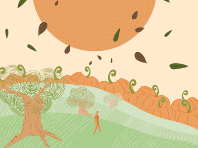 pumpkin branding design farm food health illustration organic pumpkin vegan