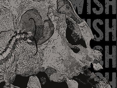 Death Wish branding dark design illustration pointillism poster shirt