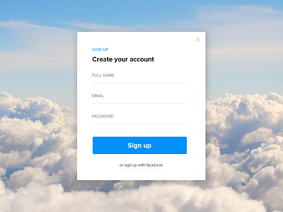 Sign up 001 dailyui