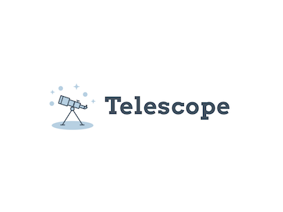 Telescope Logo logo sketch telescope vue