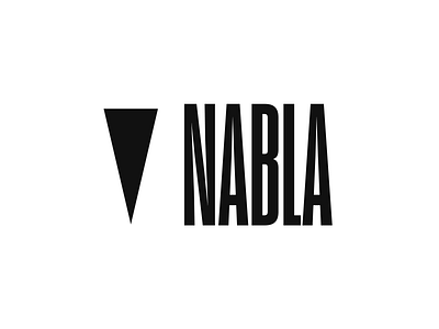 Nabla logo brutalist lettering logo typogaphy