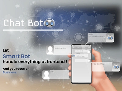 Smart Bot - Chat Bot - 1 chatbotforbusiness chatbots coding design illustration smartbots startups ui webappdevelopment