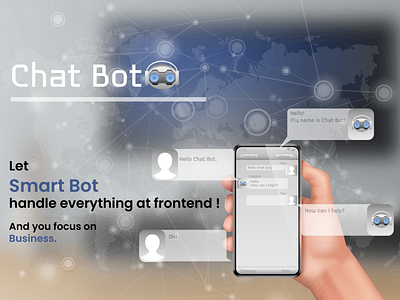 Smart Bot - Chat Bot - 1 chatbotforbusiness chatbots coding design illustration smartbots startups ui webappdevelopment