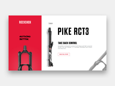 Rockshox Pike RCT3 Landing page branding design photoshop typography ui uidesign web design