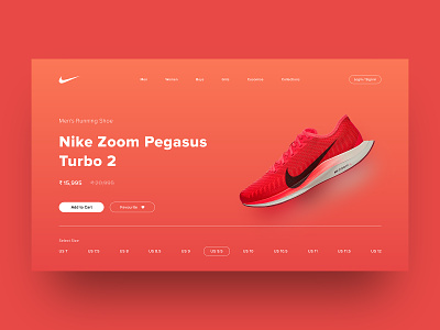 Nike product page design nike photoshop typography ui uidesign web design