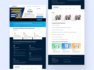 SBI Balance Advantage Fund Landing page design figma ui web design