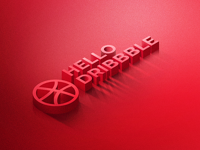 hello dribbble design digitalart dribbble firstshot illustration photoshop typography