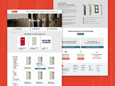 Lyon :: Products cabinets category commercial e commerce lockers products shelving shop ui ux web web design