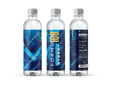 Formula168 :: Bottle Design bottle branding glitch hydrate label packaging pattern print sexy water