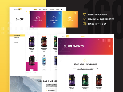 Formula168 :: Shop bold e commerce health modern product sexy shop supplements ui ux web web design