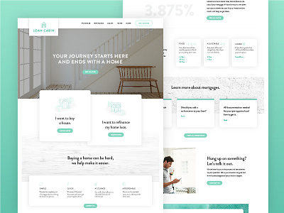 Loan Cabin :: Homepage application home homepage lending loans mortgage ui ux web web design