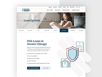 United Home Loans :: Loan Options buying finance home house loans money mortgage refinance ui ux web web design