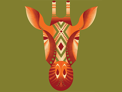 Geometric Giraffe animal design geometric giraffe illustrator pattern