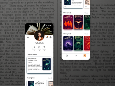 User Profile 006 app books dailyui design figma harrypotter interface profile reading ui user userprofile ux uxui