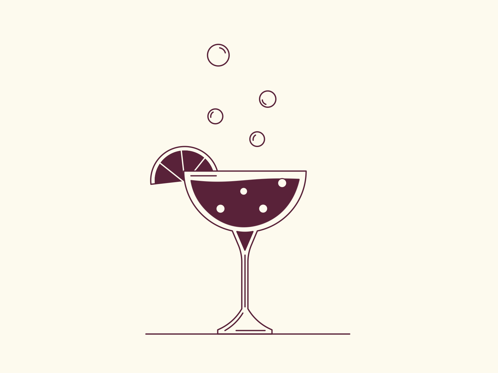 Happy hour bubbles cocktail gif glass illustration liquid loop