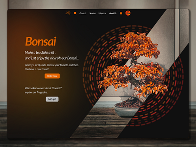 Bonsai bonsai graphic design home page landing page plant ui ui design ux web web design
