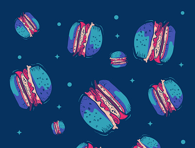 burger pattern background burger cartoon design food graphic design icon illustration logo package pattern seamless