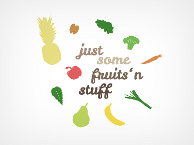 just some fruits'n stuff food fruit greenstuff illustrator vector vegetable vegetarian