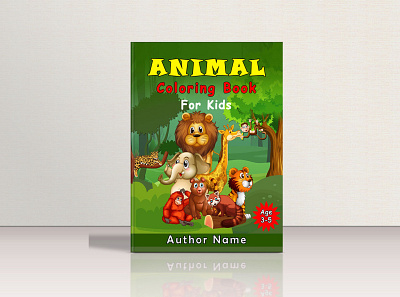 Animal Coloring Book Cover activity book cover amazon kdp amazon kindle book cover design children book cover coloring book cover ebook cover illustration kdp book cover kids book design kindle cover paperback cover