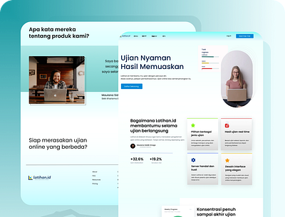 latihan.id landing page edtech examplatform examweb learningmanagement