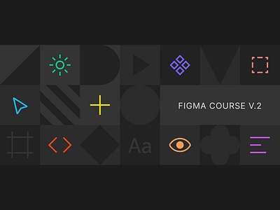 Cover photo of a Figma course figma flat illustraion