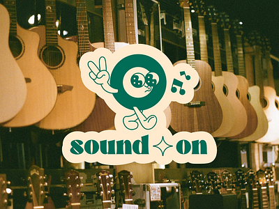 «sound on» logo illustration logo vector