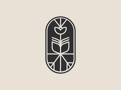 Logo for Saint Petersburg Botanical Garden botanical illustration logo vector
