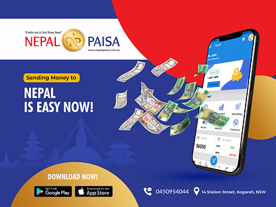 Nepal Pasia australia branding flyer design graphic design nepal nepal pasia send money to nepal sendmoney