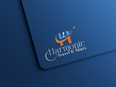 Harmonic Travel & Tours logo branding graphic design illustration logo mockup