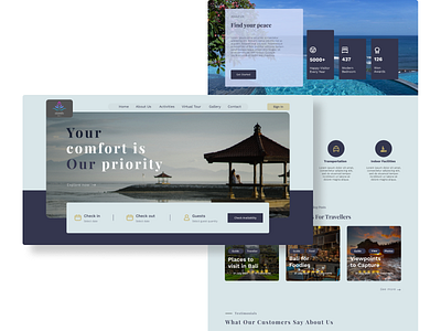 Hotel Landing Page hotel landing page uiux web design