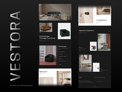Vestora - Furniture store furniture landing page uiux web design