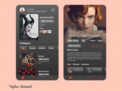 Movie App app design movie ui ux
