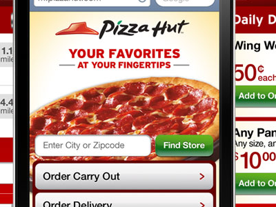 Pizza hut mobile app comps