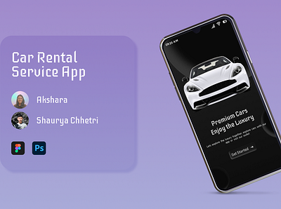 Car Rental Service App car car app car ui design ui ux