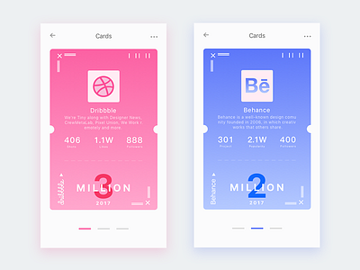 Daily 05 Cards app behance cards dribbble ui ux