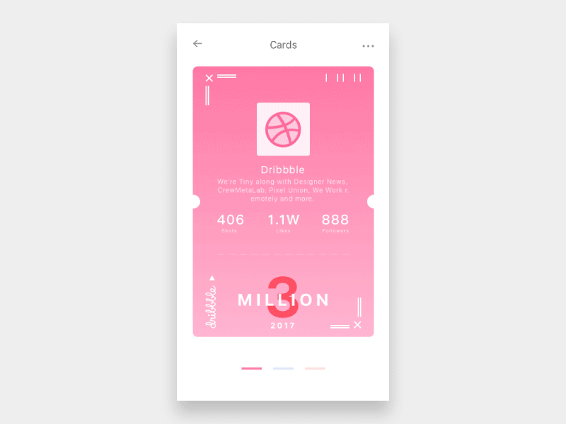 Daily 06 Cards app behance cards dribbble gif ui ux