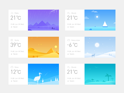 #4 Weather iIIustrator app bird blue boat chart clear cloudy iiiustrator tree ui ux weather