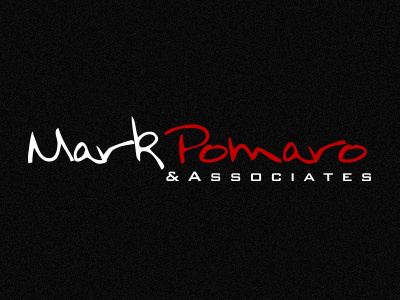 Mark Pomaro logo red white