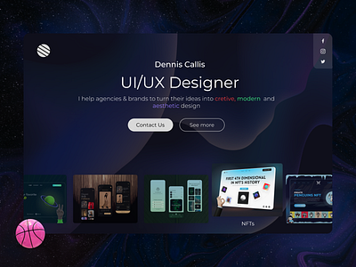 UI/UX Portfolio aesthetic branding design idea illustration inspiration landing parallel portoflio ui uiux ux