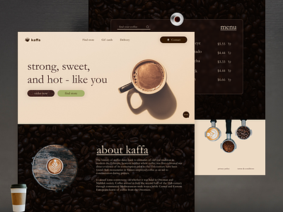 Kaffa - coffee shop webapp