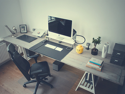 Weekly Layup #5 - Desk Upgrade! desk freelancer home interior set up wall 2 wall