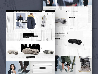 Adidas Tubular Landing Page adidas brand e commerce experience landingpage responsive shop tubular
