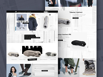 Adidas Tubular Landing Page